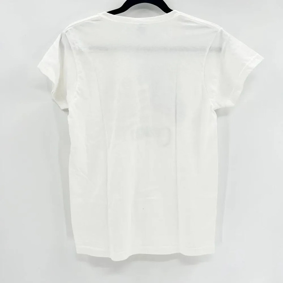 Vintage All American Curves Graphic Tee Womens Size S White Cotton Y2K USA Flag - Picture 2 of 4